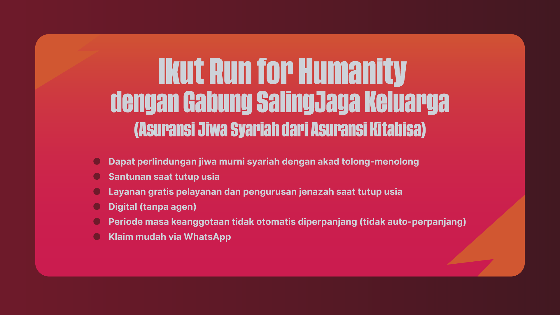 Run for Humanity event details